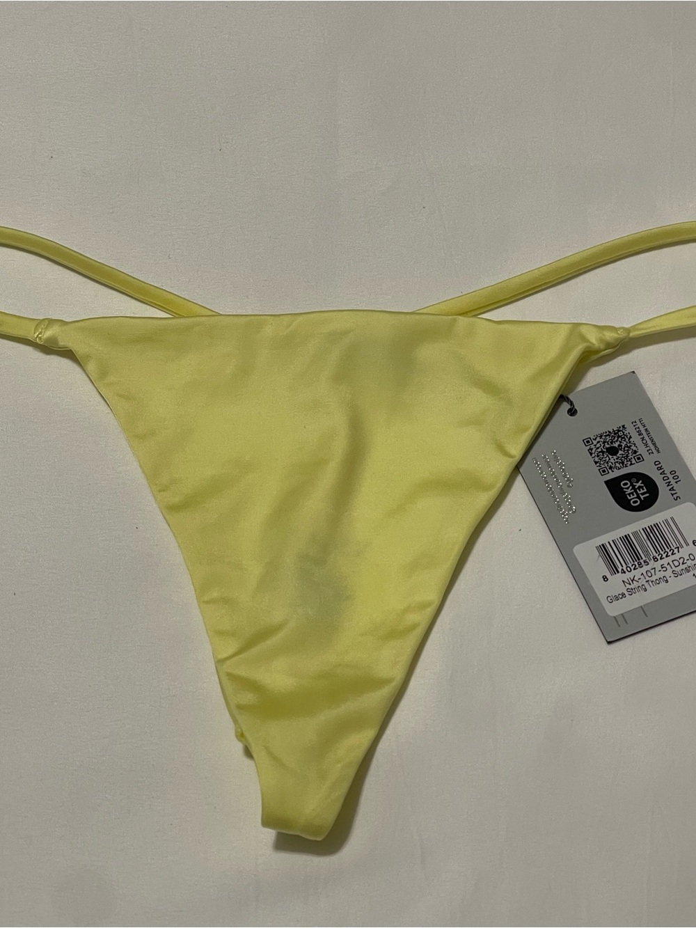 Negative Underwear Glacé String Thong Taffy High Gloss Sheen NWT XS